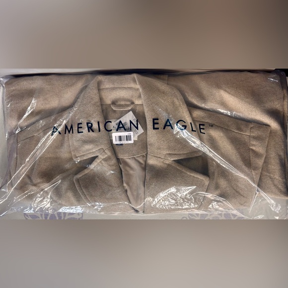 AEO NWT Tan Pea Coat L/XL - Picture 3 of 5